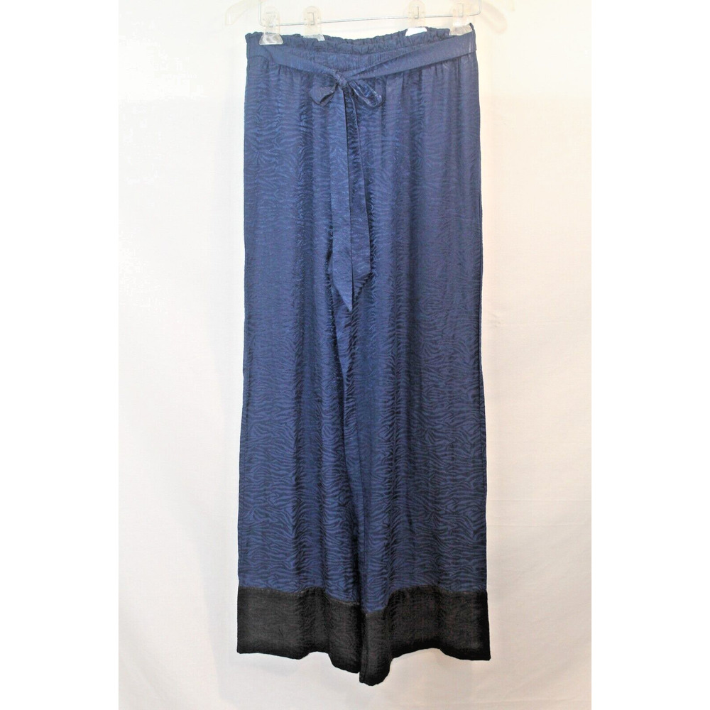 Victoria Secret Lounge Pants Womens size S Navy Blue Elastic Waist Wide Leg
